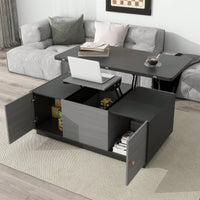 Multi-Functional Rectangle Lift-Top Coffee Table Extendable With Storage
