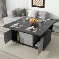 Multi-Functional Rectangle Lift-Top Coffee Table Extendable With Storage