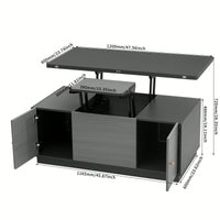 Multi-Functional Rectangle Lift-Top Coffee Table Extendable With Storage