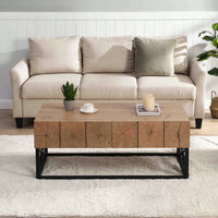 Luxury Coffee Table With Two Drawers, Industrial Coffee Table For Living Room, Bedroom & Office