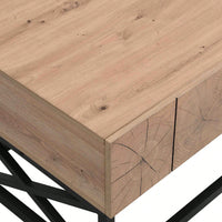 Luxury Coffee Table With Two Drawers, Industrial Coffee Table For Living Room, Bedroom & Office