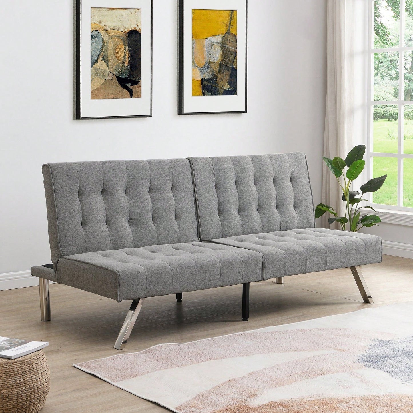 Versatile Futon Sofa Bed for Stylish Living Room Comfort and Space Saving