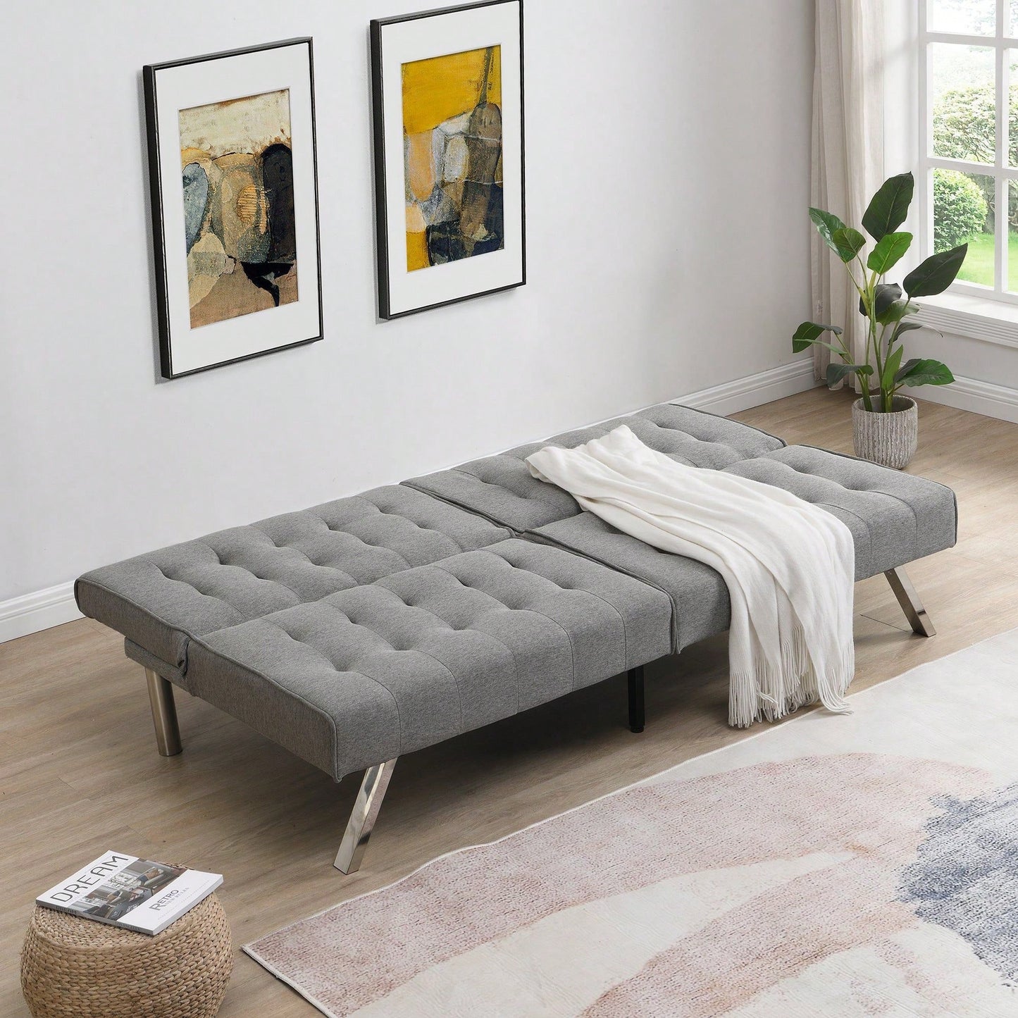 Versatile Futon Sofa Bed for Stylish Living Room Comfort and Space Saving