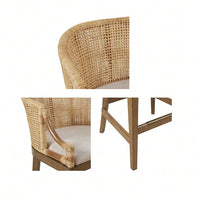 Rattan Counter Stool 25" H