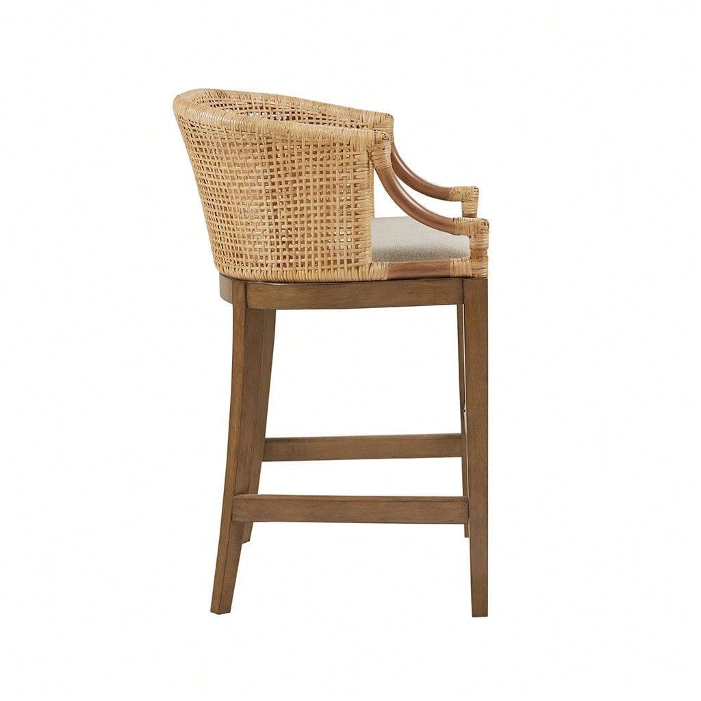 Rattan Counter Stool 25" H