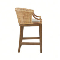 Rattan Counter Stool 25" H