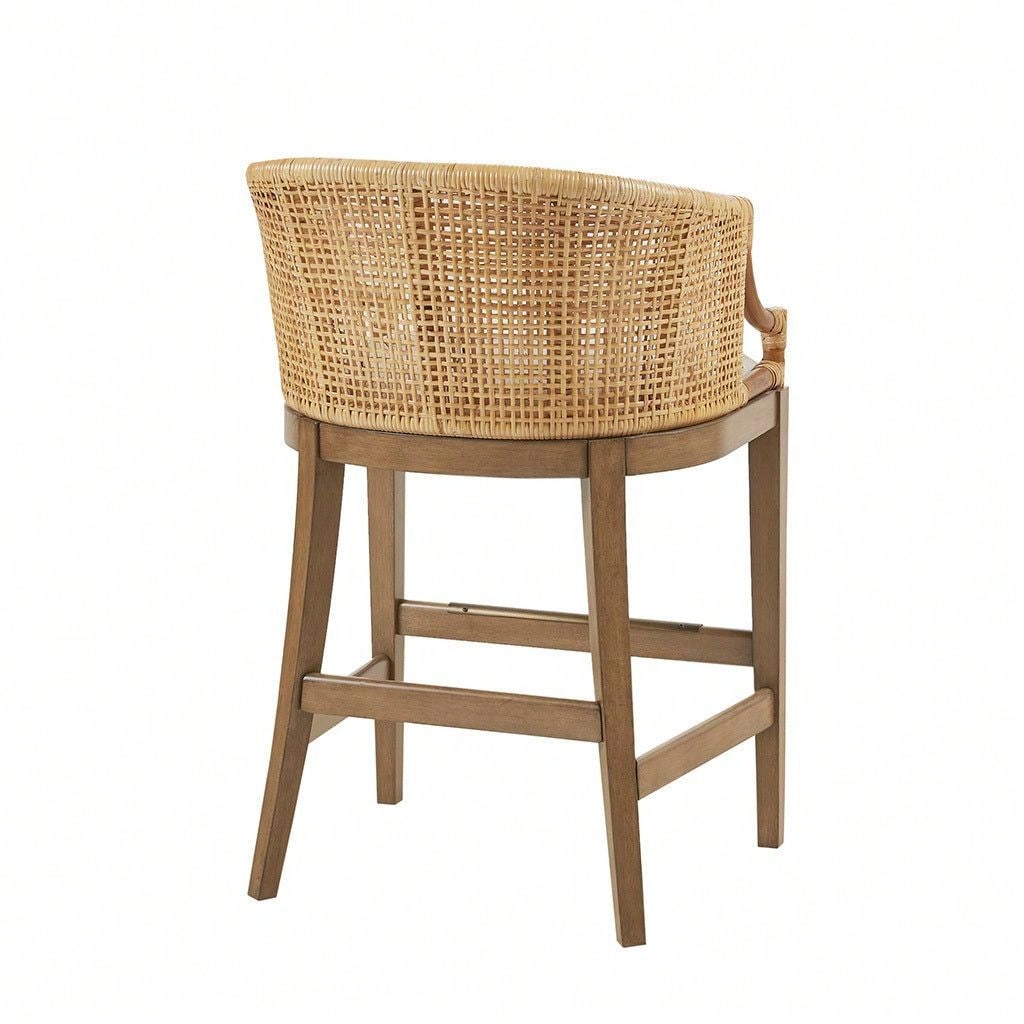 Rattan Counter Stool 25" H