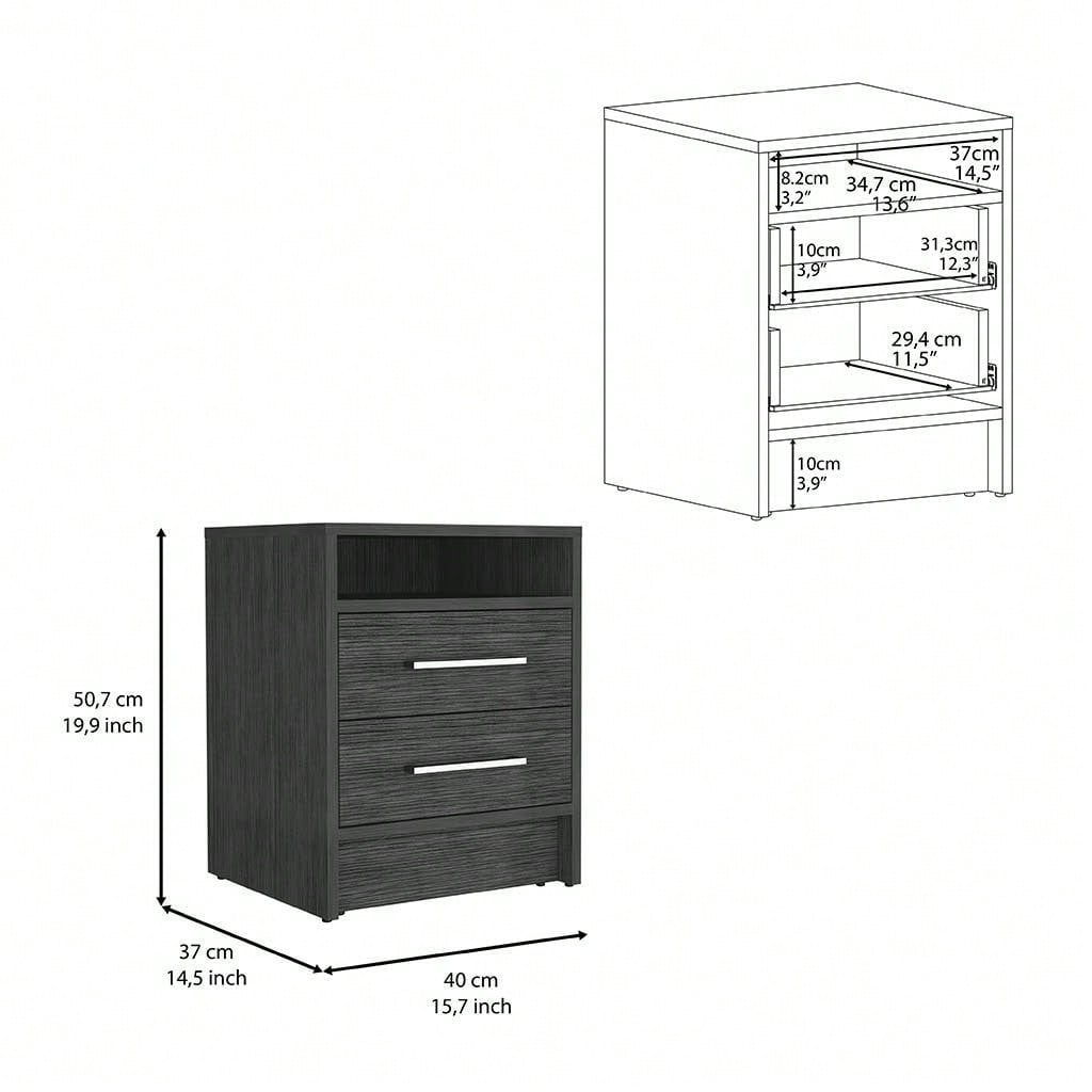 Two Drawers, Nightstand