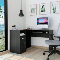 L-Shaped Desk, Keyboard Shelf