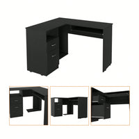 L-Shaped Desk, Keyboard Shelf