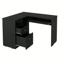 L-Shaped Desk, Keyboard Shelf