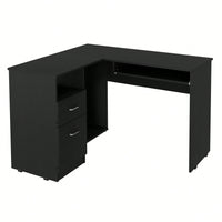L-Shaped Desk, Keyboard Shelf