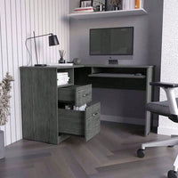 L-Shaped Desk, Keyboard Shelf