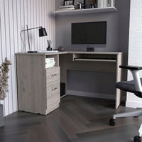 L-Shaped Desk, Keyboard Shelf