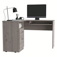 L-Shaped Desk, Keyboard Shelf
