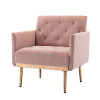 Accent Chair , Leisure Single Sofa With Rose Golden Feet