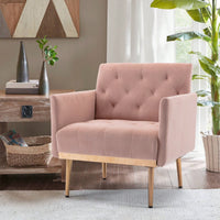 Accent Chair , Leisure Single Sofa With Rose Golden Feet