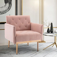 Accent Chair , Leisure Single Sofa With Rose Golden Feet