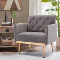 Accent Chair , Leisure Single Sofa With Rose Golden Feet