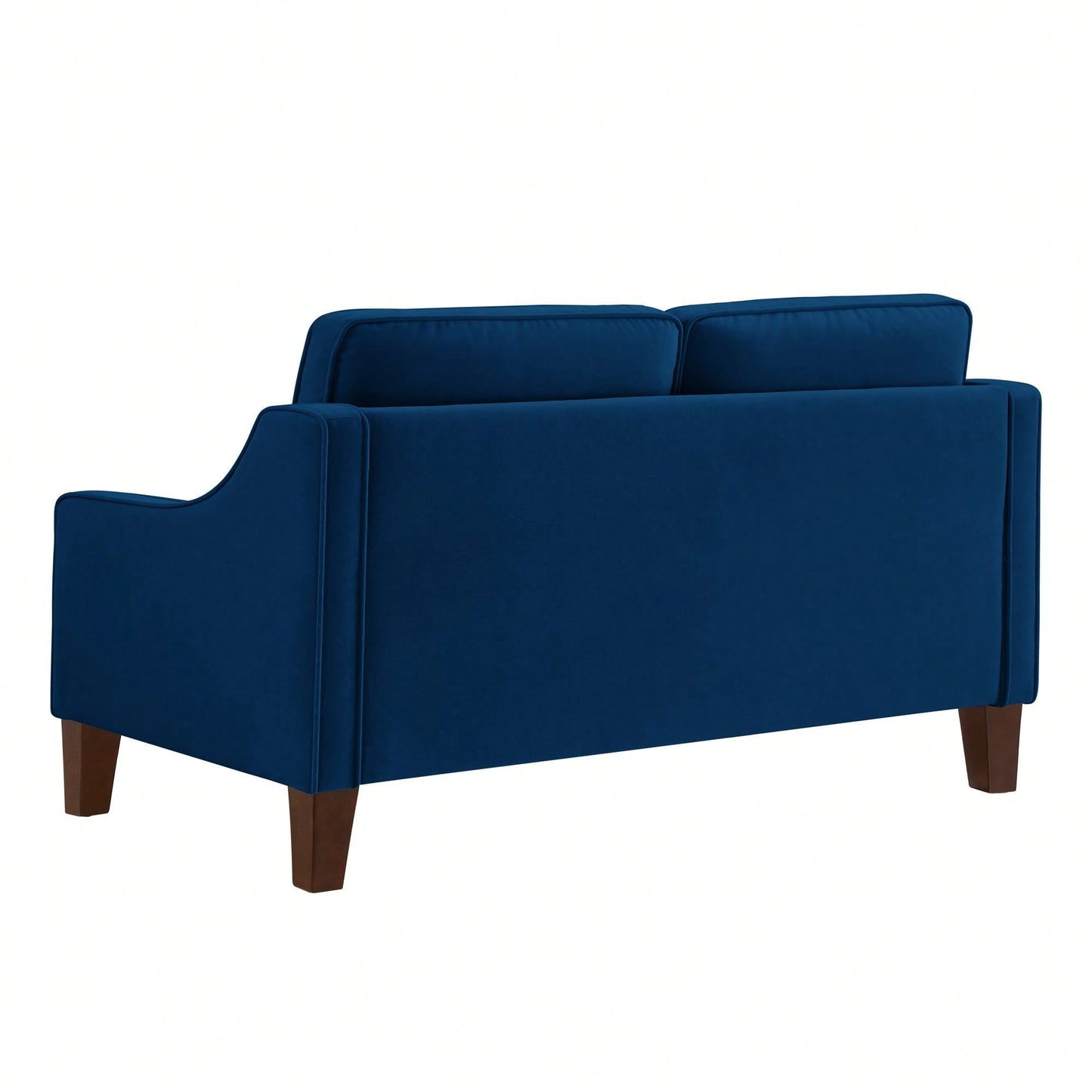 Modern Loveseat Sofa For Living Room, Upholstered Velvet Small Couch With Wooden Legs For Livingroom Bedroom