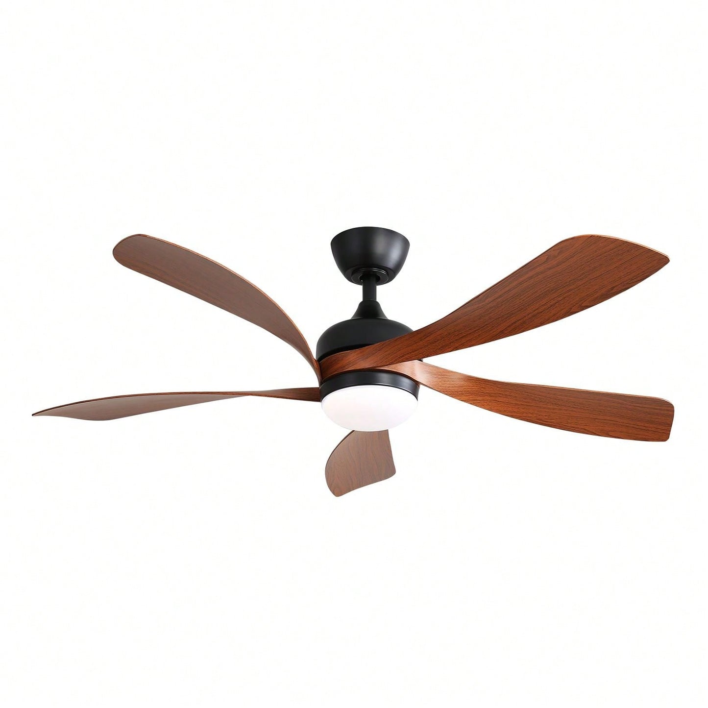 52 Inch Indoor Ceiling Fan With 3 Color Dimmable 5 ABS Blades Remote Control Reversible DC Motor  With Led Light