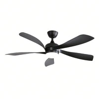 52 Inch Indoor Ceiling Fan With 3 Color Dimmable 5 ABS Blades Remote Control Reversible DC Motor  With Led Light