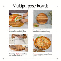 Reversible Chopping Serving Board, Multipurpose Food Safe Thick Board