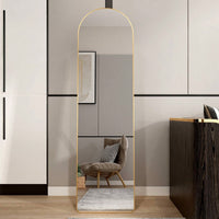 Illuminate Your Space with a Gold Full Body Mirror 60x16.5 for Bathroom Bedroom Wall Mount