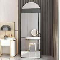 3rd Gen Aluminum Alloy Arched Floor Mirror Anti-Scratch Anti-Fingerprint for Bathroom Bedroom Store