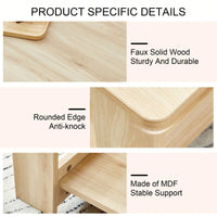 Double Layered Rectangular Coffee Table, Tea Table.MDF Material, Easy To Clean