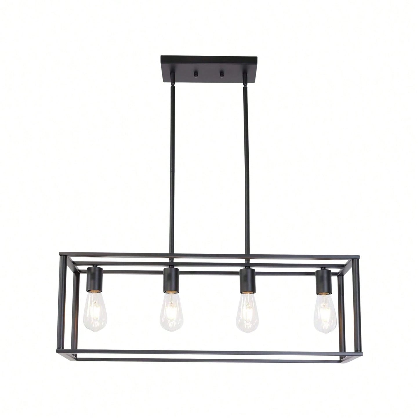 Rectangular Chandelier 4 Lights
