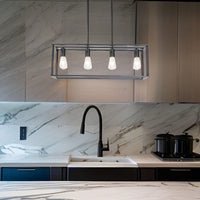 Rectangular Chandelier 4 Lights