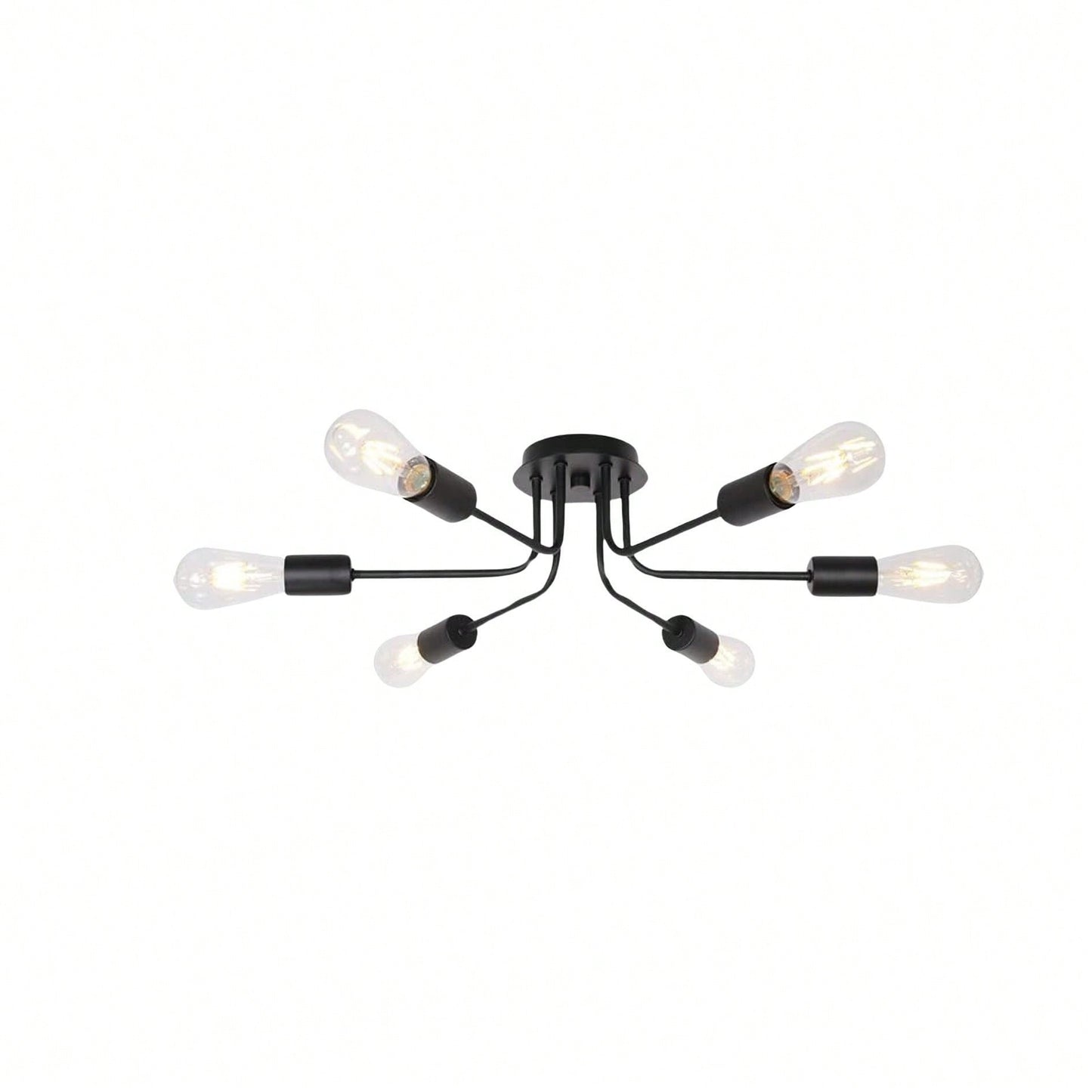 Stylish 6 Light Semi Flush Mount Ceiling Fixture for Kitchen Living Room Bedroom Hallway Cafe Bar Accent Lighting