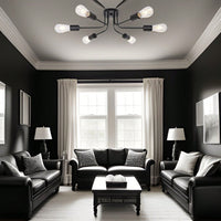 Stylish 6 Light Semi Flush Mount Ceiling Fixture for Kitchen Living Room Bedroom Hallway Cafe Bar Accent Lighting