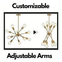 Adjustable Stem Mount Contemporary Ceiling Light for G25 G30 Edison Bulbs Dimmable Design Flat Sloped Ceilings