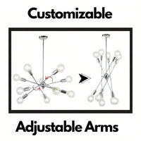 Adjustable Stem Mount Contemporary Ceiling Light for G25 G30 Edison Bulbs Dimmable Design Flat Sloped Ceilings
