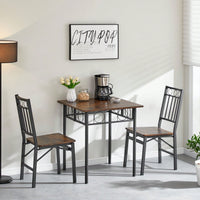 Kitchen Dining Room Table, Iron Wood Square Table