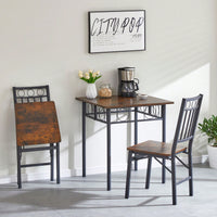 Kitchen Dining Room Table, Iron Wood Square Table