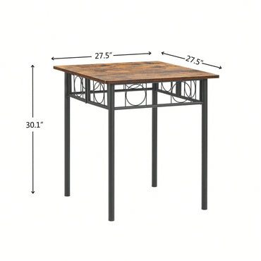 Kitchen Dining Room Table, Iron Wood Square Table