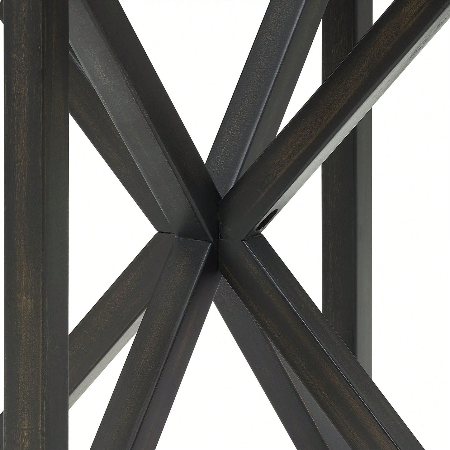 Modern Round Glass Coffee Table with Solid Wood Base for Living Room and Study