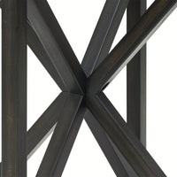 Modern Round Glass Coffee Table with Solid Wood Base for Living Room and Study