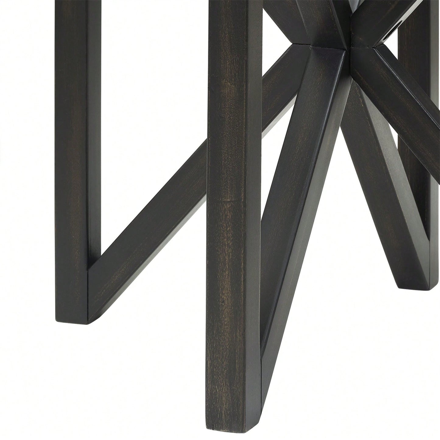 Modern Round Glass Coffee Table with Solid Wood Base for Living Room and Study