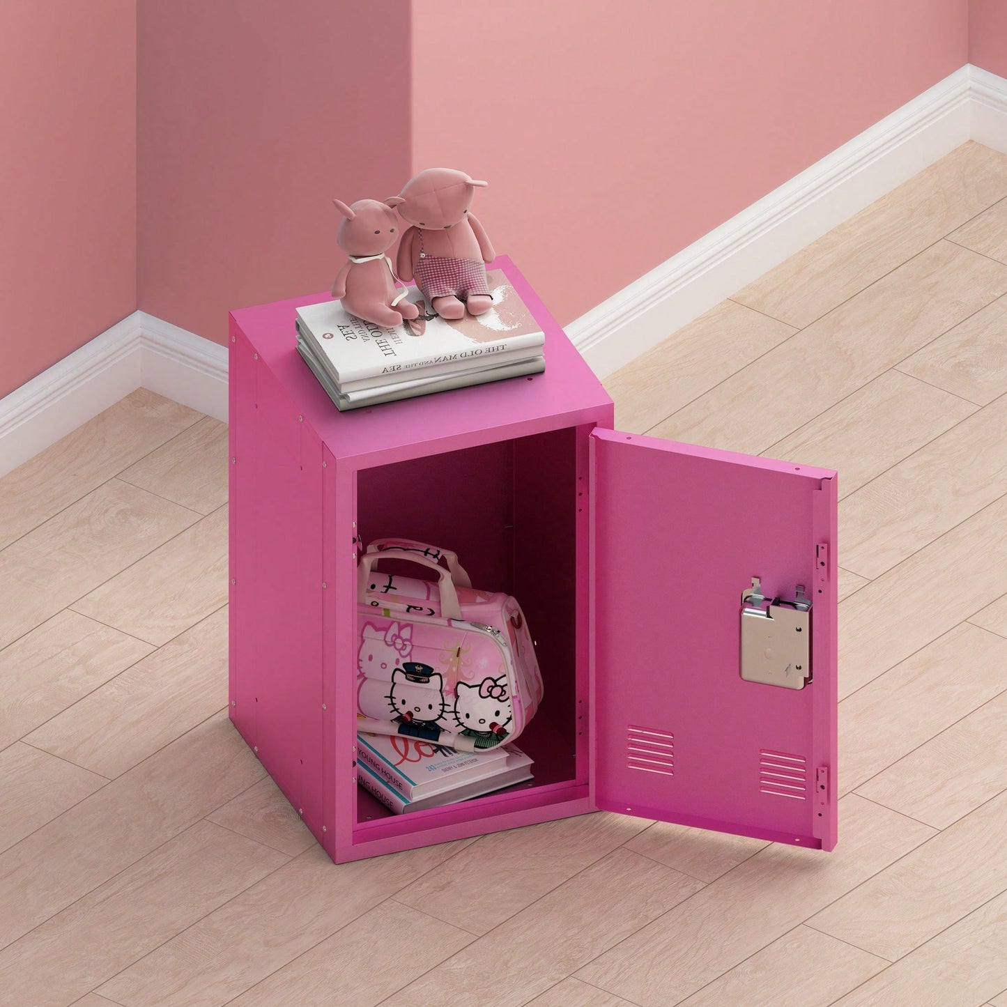 24" H Locker Storage Cabinet: Metal, Sturdy, Easy Assembly, Versatile Placement, And Enhanced Security