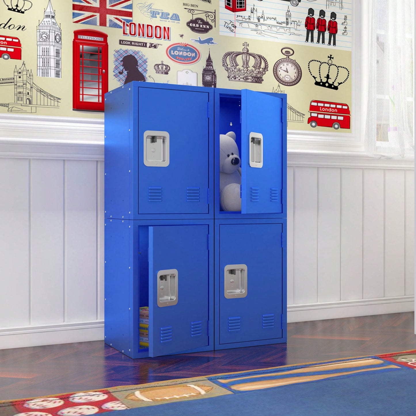 24" H Locker Storage Cabinet: Metal, Sturdy, Easy Assembly, Versatile Placement, And Enhanced Security