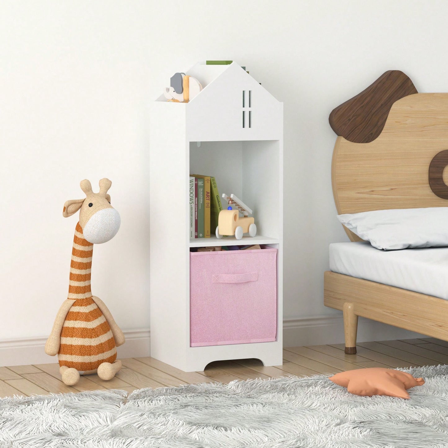 Versatile And Child-Friendly Bookcase, Perfect For Children's Rooms, Living Rooms, And Playrooms