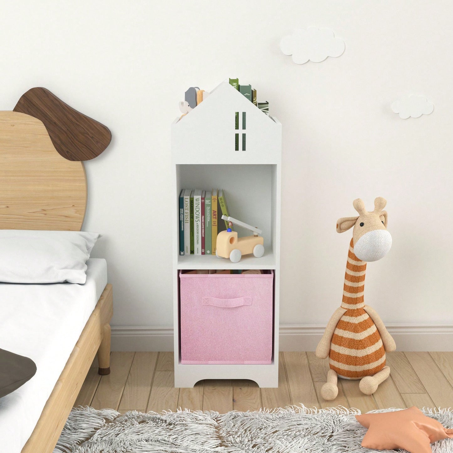 Versatile And Child-Friendly Bookcase, Perfect For Children's Rooms, Living Rooms, And Playrooms