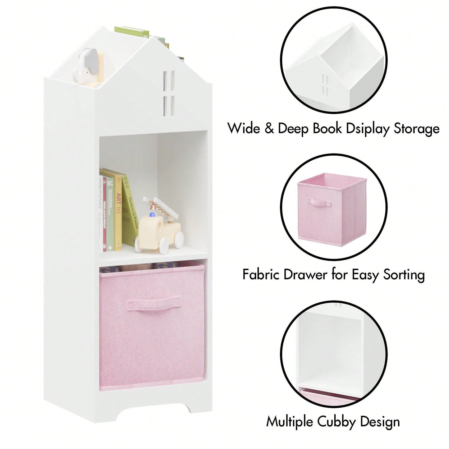 Versatile And Child-Friendly Bookcase, Perfect For Children's Rooms, Living Rooms, And Playrooms