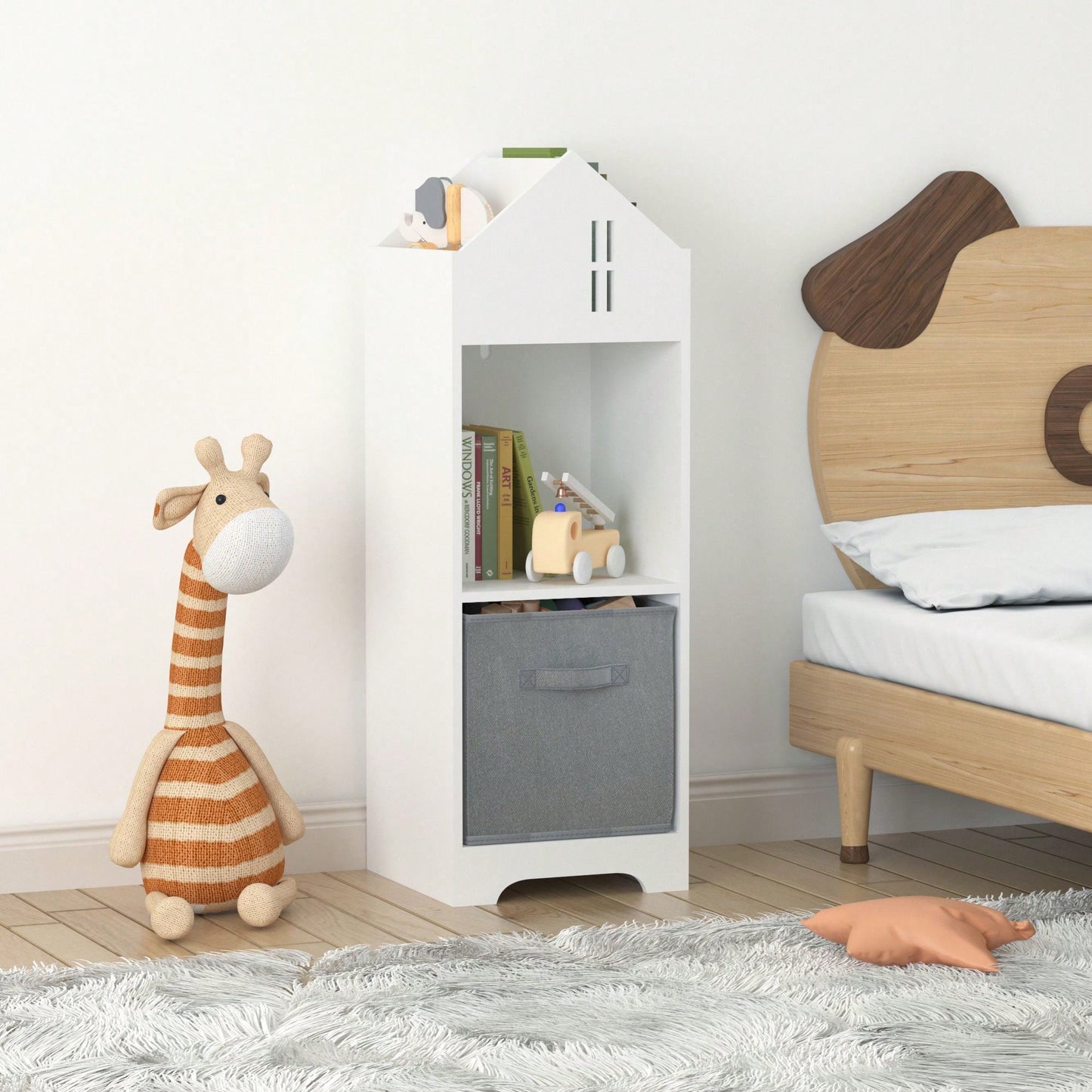 Versatile And Child-Friendly Bookcase, Perfect For Children's Rooms, Living Rooms, And Playrooms