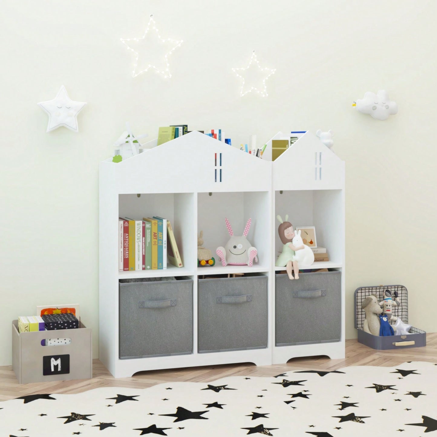 Versatile And Child-Friendly Bookcase, Perfect For Children's Rooms, Living Rooms, And Playrooms