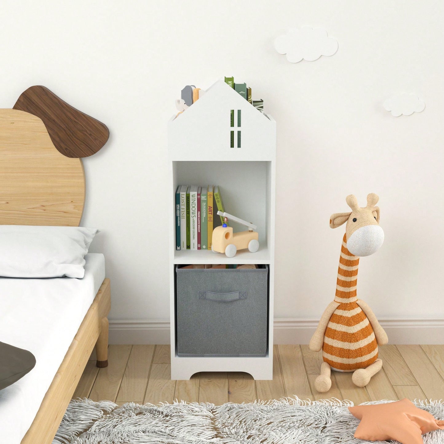 Versatile And Child-Friendly Bookcase, Perfect For Children's Rooms, Living Rooms, And Playrooms